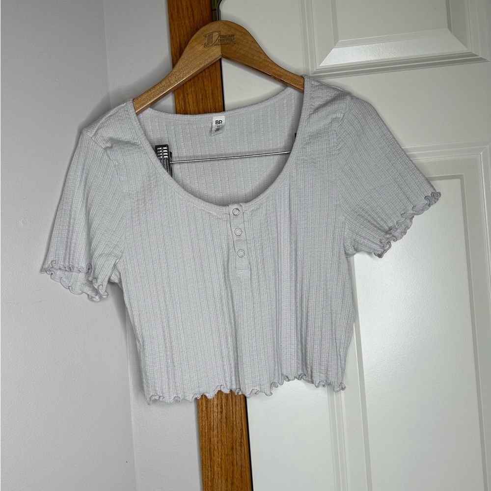 White BP Crop Top - NWOT